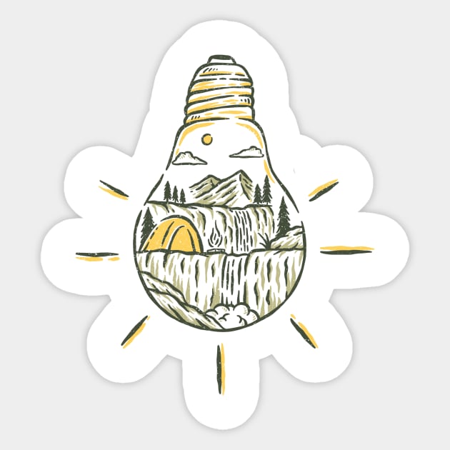 Nature Bulb Outdoor Camping Sticker by LukmannHak